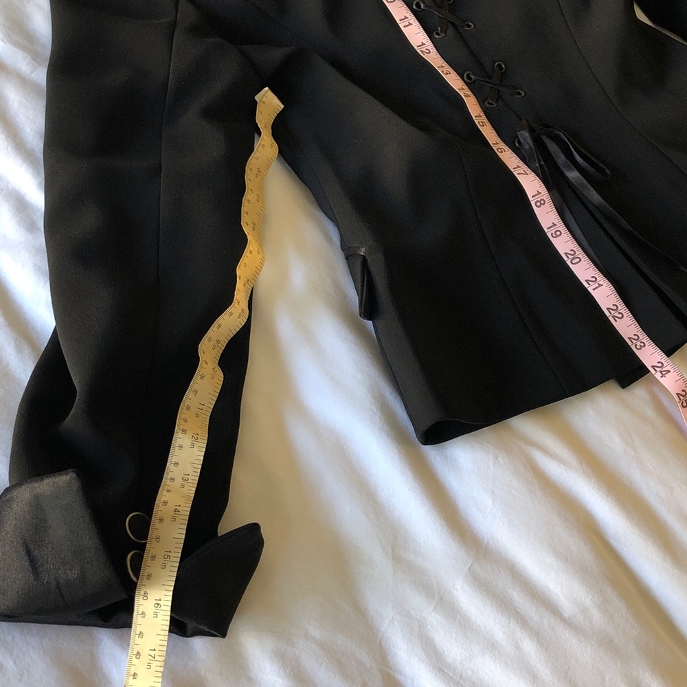 2pc Suit BESTINI PARIS Back To The Office Ready! Tuxedo like lace-up back! Black - Picture 16 of 17